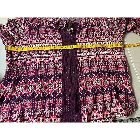 Laura Scott Women’s Boho Top front tie XL - Picture 6 of 7